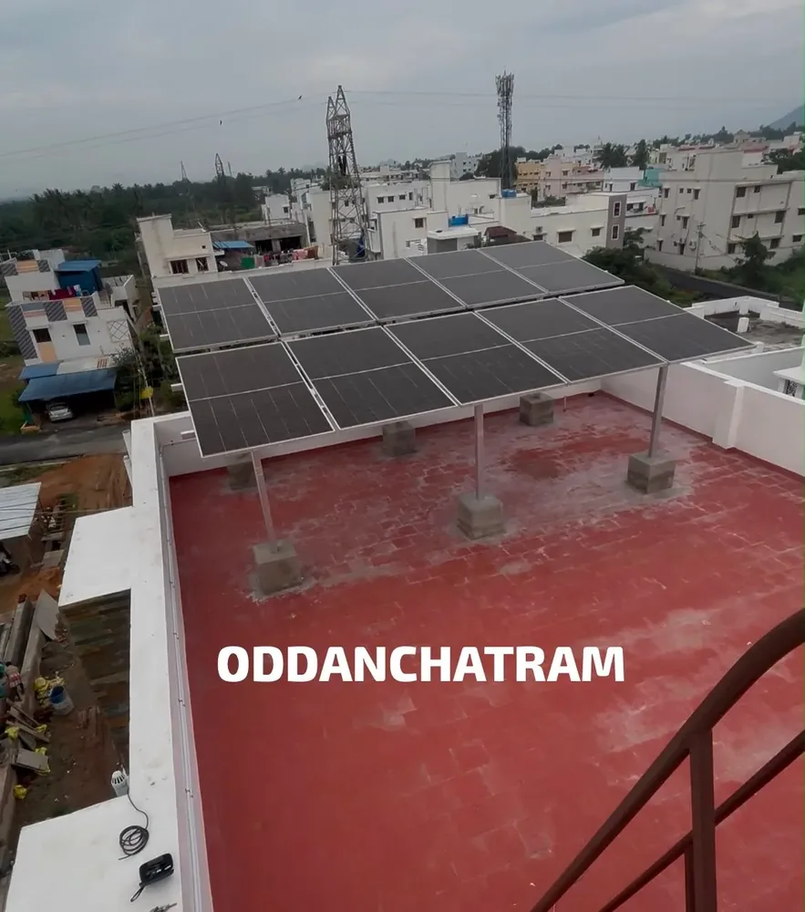 Solar rooftop installation in Oddanchatram
