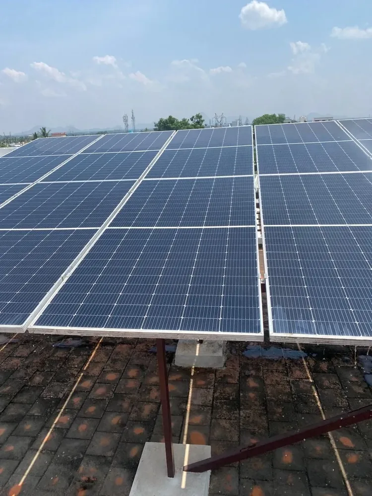 Close-up of Tier-1 monocrystalline solar panels