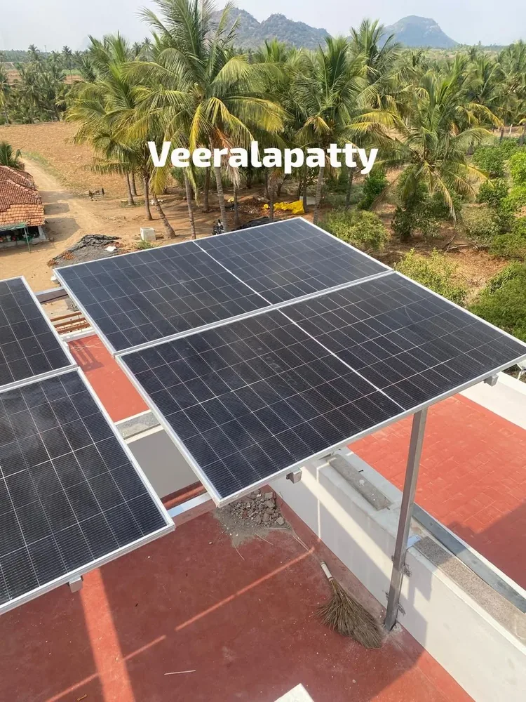Solar rooftop installation in Veeralapatty