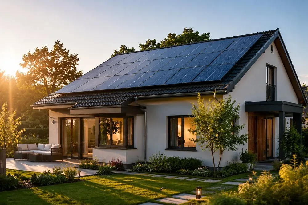 Residential rooftop solar installation
